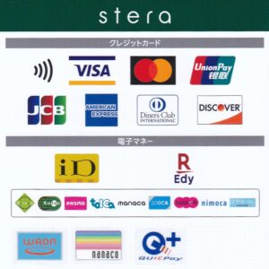 利用可能なクレジットカードと電子マネー